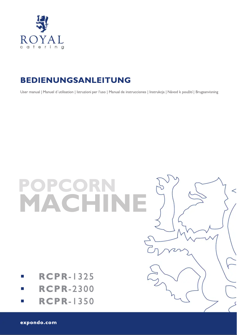 Page 1 de la notice Manuel utilisateur Royal Catering RCPR-1350