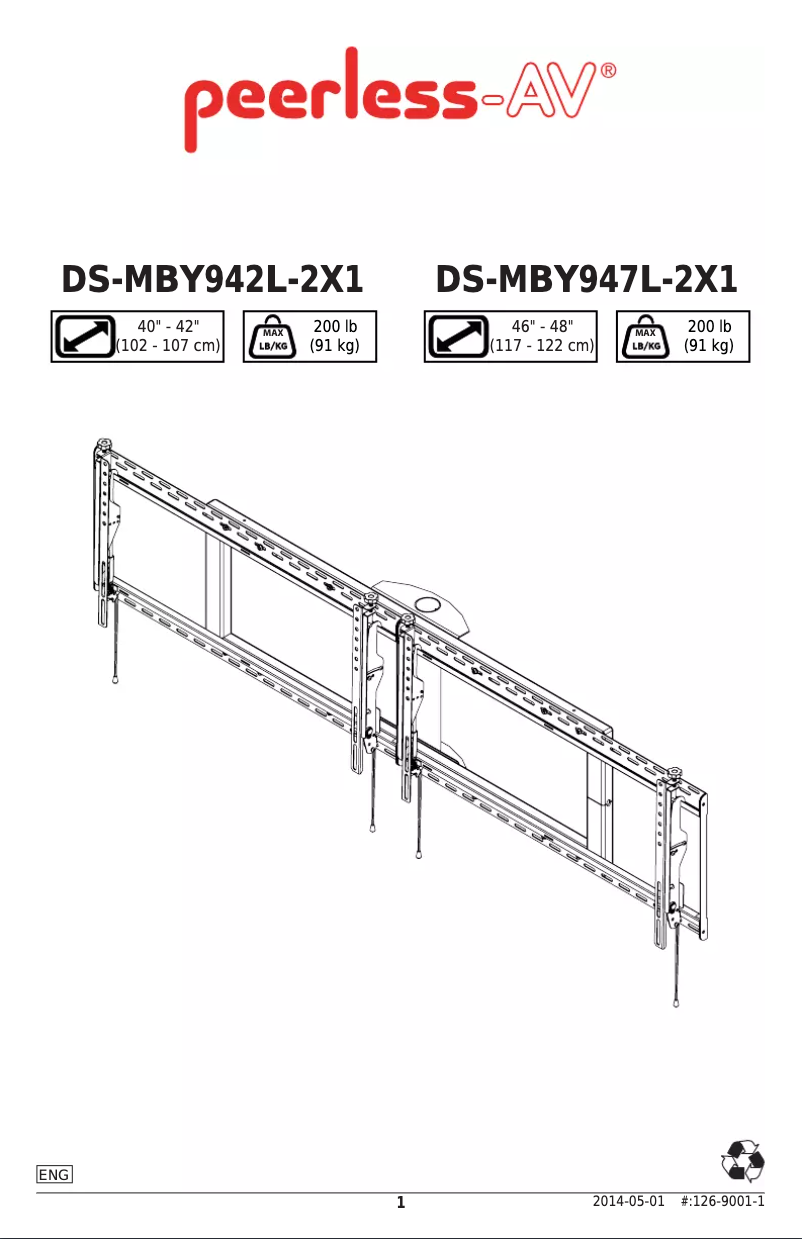 Página 1 del manual Manual de usuario Peerless-AV DS-MBY947L-2X1