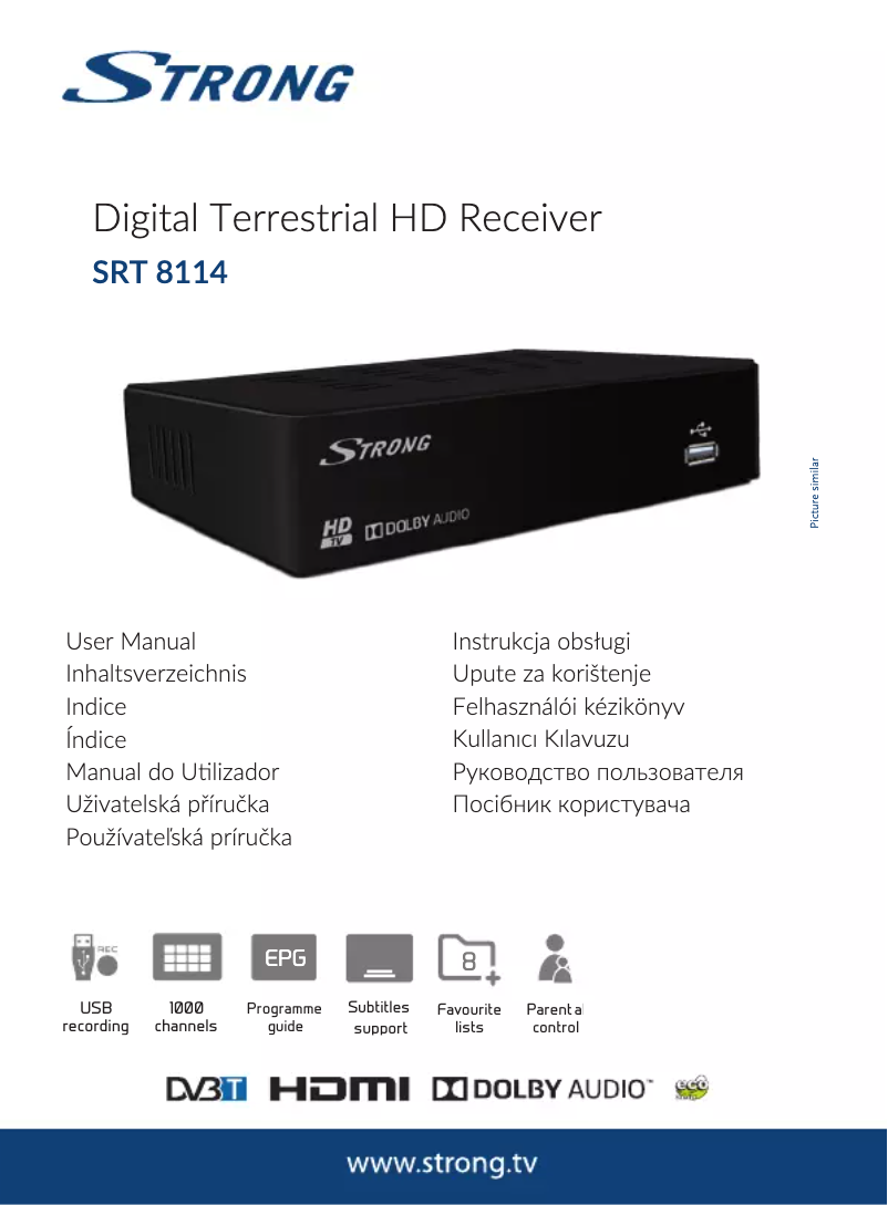 Page 1 de la notice Manuel utilisateur Strong SRT 8114