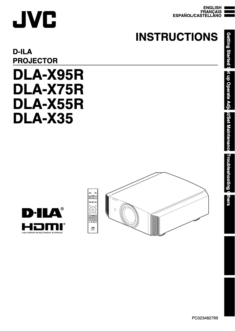 Page 1 of the manual User Manual JVC DLA-X95R