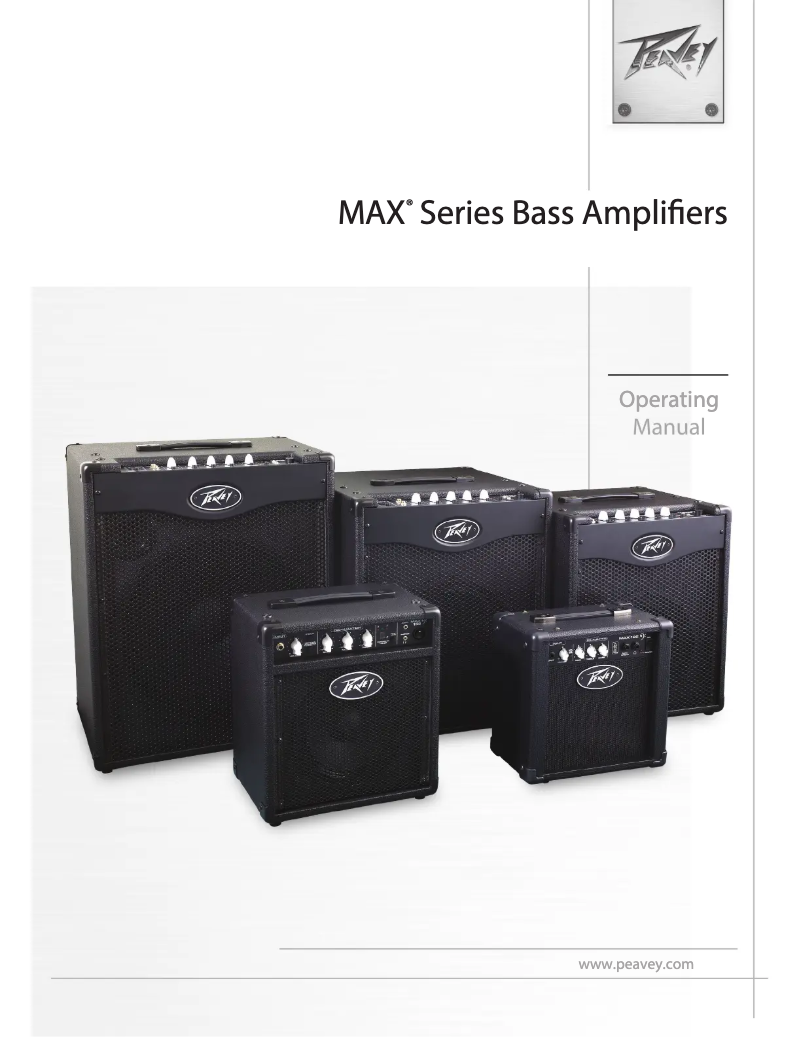Page 1 de la notice Manuel utilisateur Peavey MAX 158