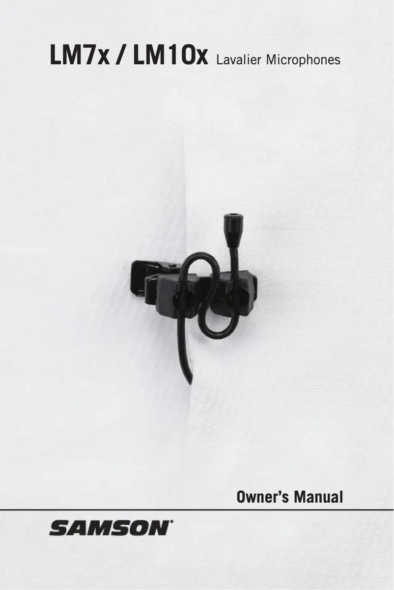 Page 1 de la notice Manuel utilisateur Samson LM10x