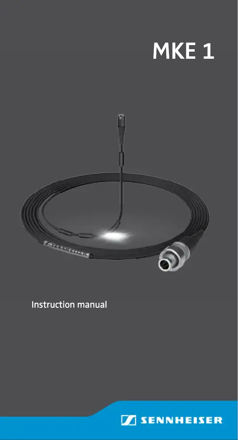 Page 1 de la notice Manuel utilisateur Sennheiser MKE 1-4-1