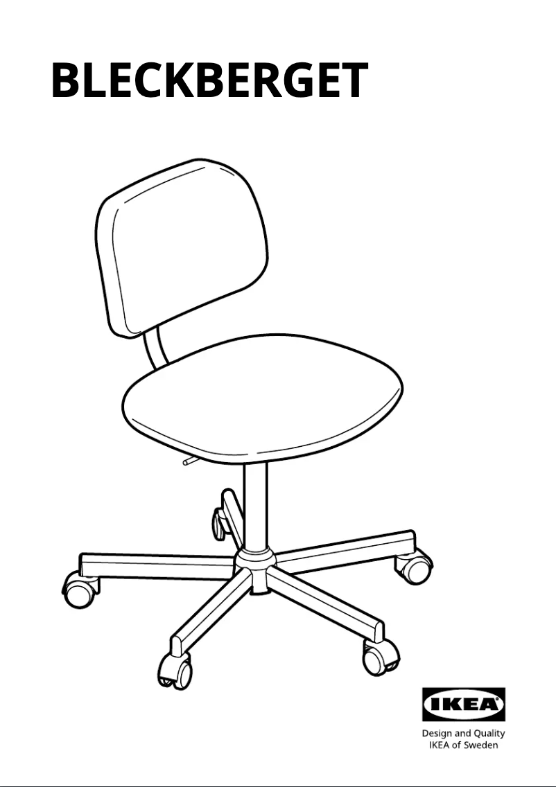 Page 1 de la notice Manuel utilisateur Ikea BLECKBERGET 305.223.43