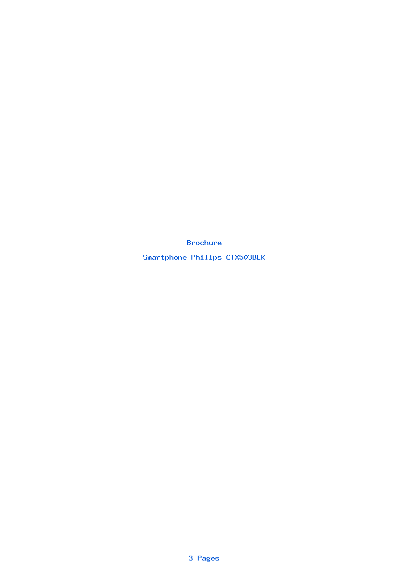 Page 1 de la notice Brochure Philips CTX503BLK