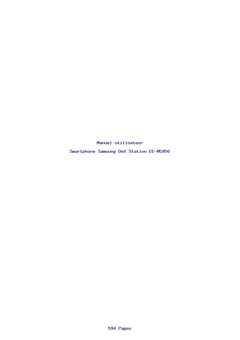 Page 1 de la notice Manuel utilisateur Samsung DeX Station EE-MG950