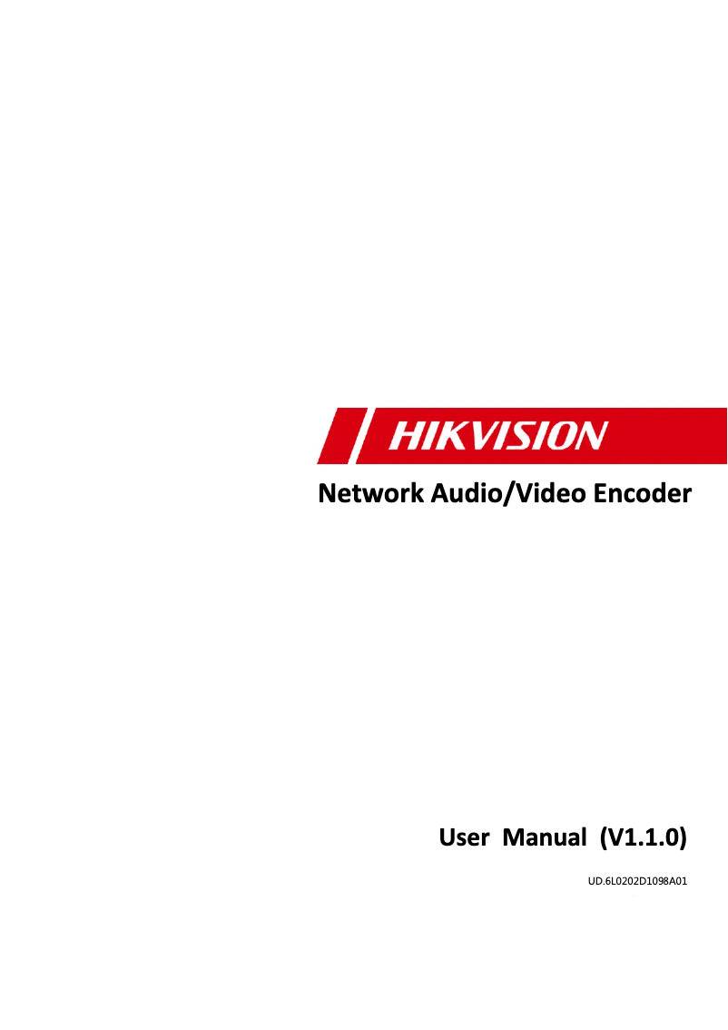 Page 1 de la notice Manuel utilisateur Hikvision DS-6708HFI