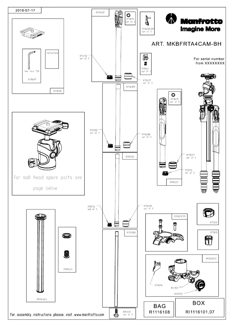 Page 1 de la notice Manuel utilisateur Manfrotto Befree Advanced Camo