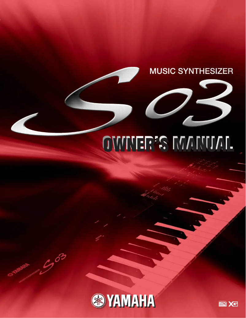 Page 1 de la notice Manuel utilisateur Yamaha S03SL