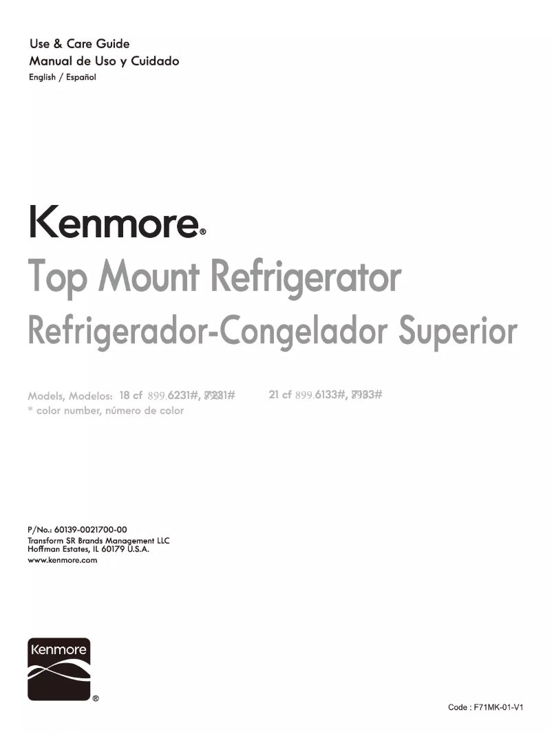 Page 1 de la notice Manuel utilisateur Kenmore 61339