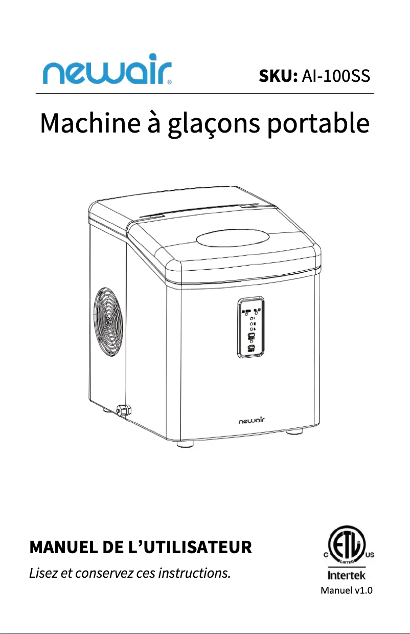 Página 1 del manual Manual de usuario NewAir AI-100SS