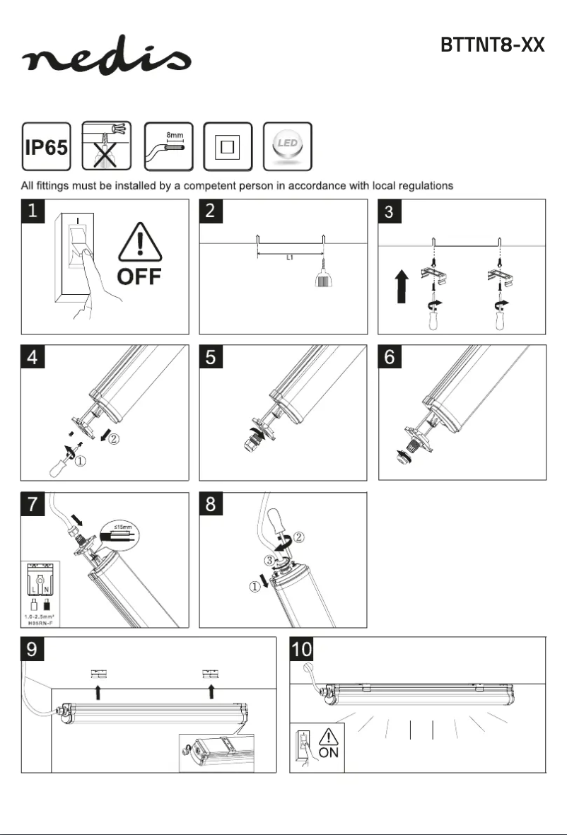 Page 1 de la notice Manuel utilisateur Nedis BTTNT8-22W120