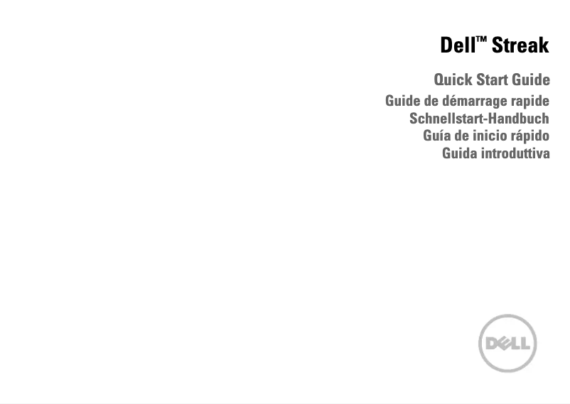 Page 1 de la notice Guide d'installation Dell Streak