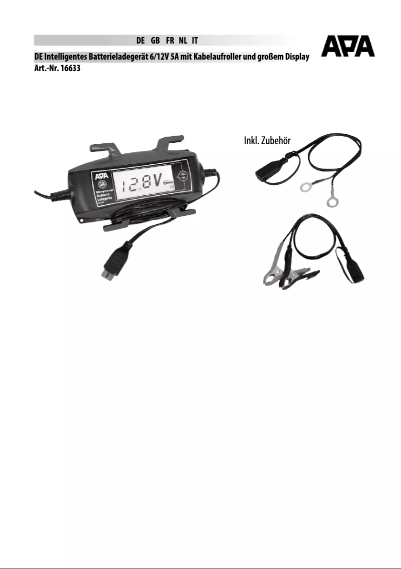 Page 1 de la notice Manuel utilisateur APA 16633