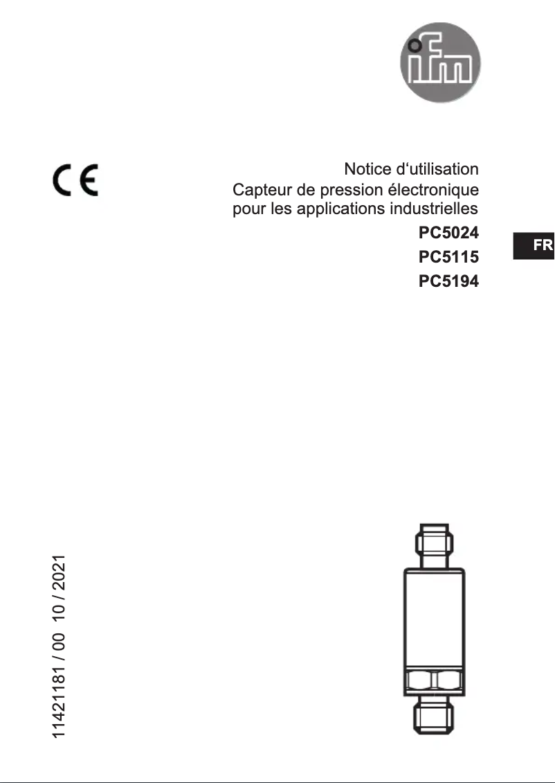 Page 1 de la notice Manuel utilisateur IFM PC5115