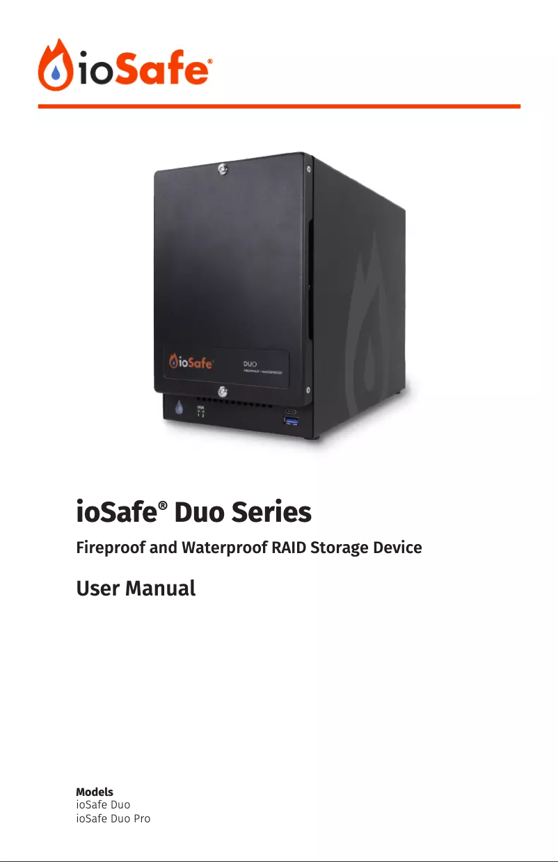Página 1 del manual Manual de usuario ioSafe Duo Pro