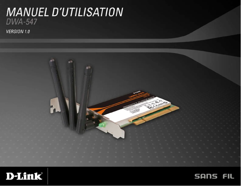 Page 1 de la notice Manuel utilisateur D-Link DWA-547