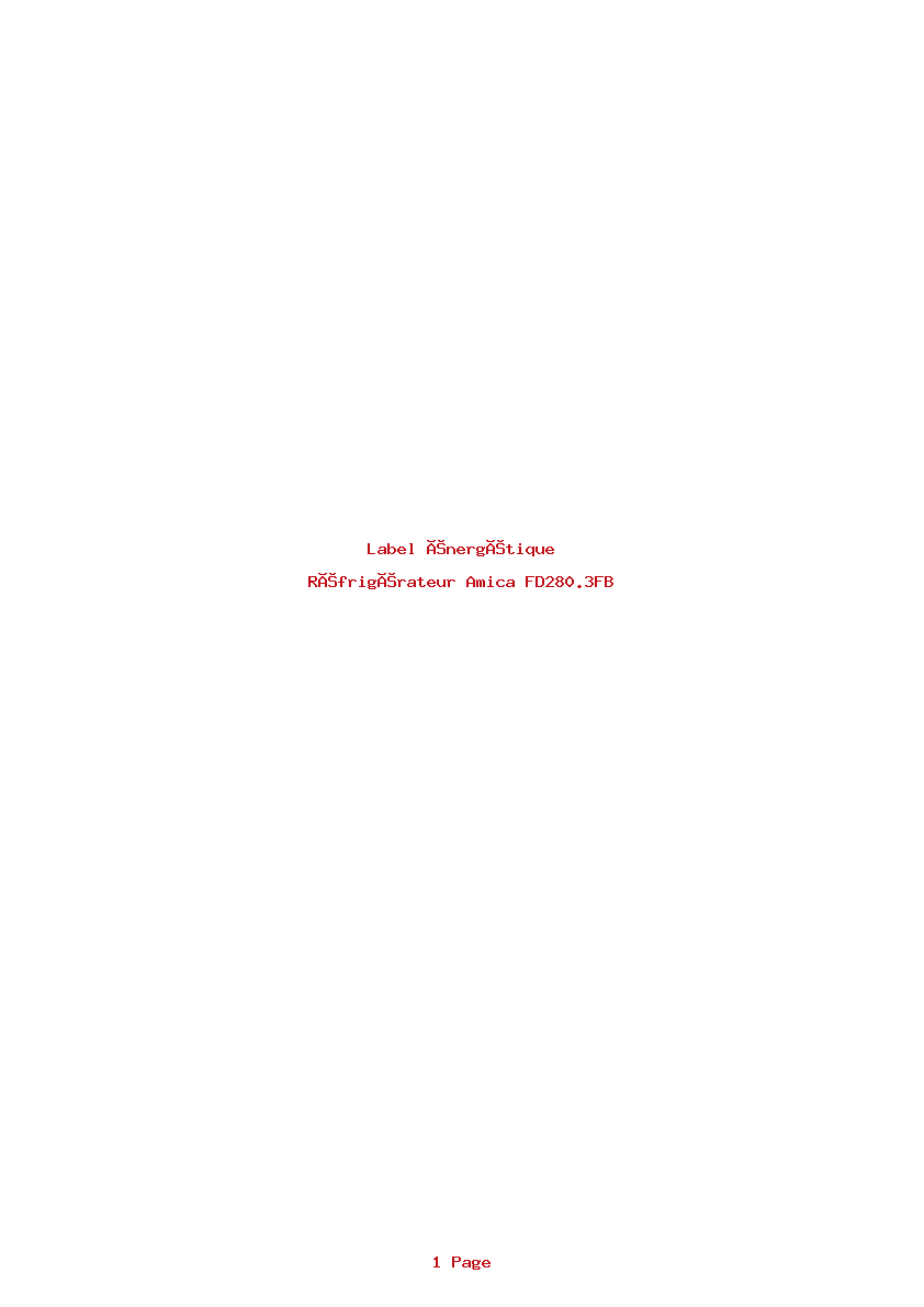 Image de la première page du manuel de l'appareil FD280.3FB