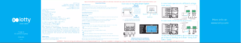 Page 1 de la notice Manuel utilisateur Iotty Smart Switch LSWI33