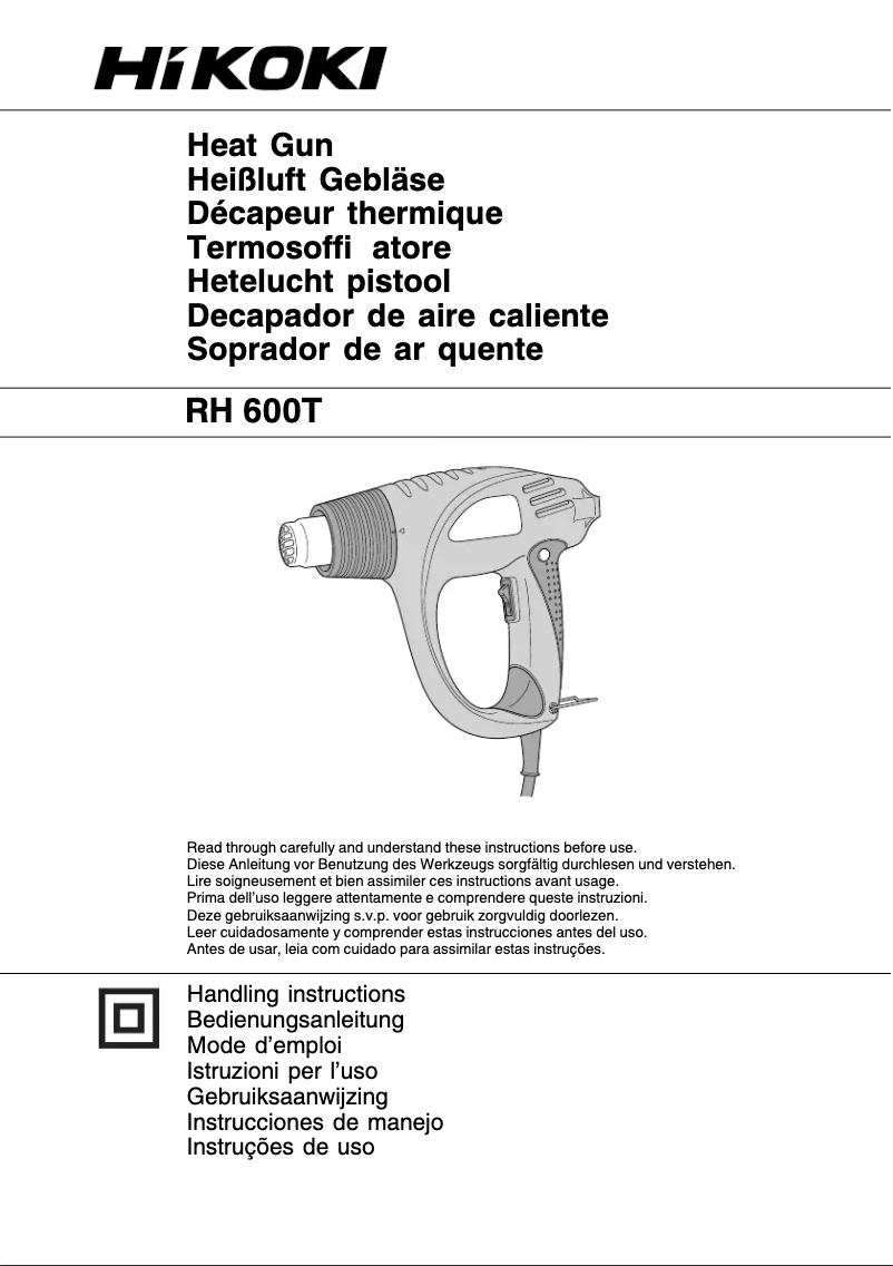 Page 1 de la notice Manuel utilisateur HiKOKI RH600T