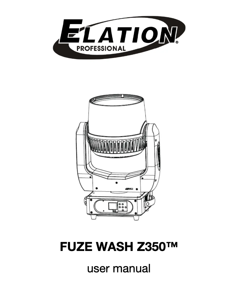 Page 1 de la notice Manuel utilisateur Elation Fuze Wash Z350