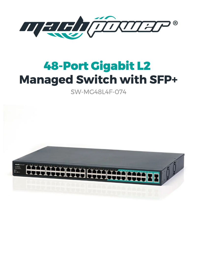 Page 1 de la notice Manuel utilisateur Mach Power SW-MG48L4F-074
