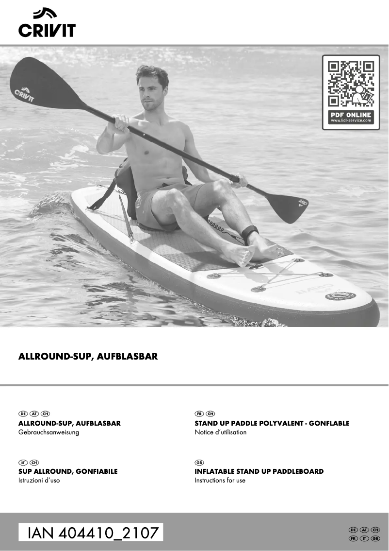 Page 1 de la notice Manuel utilisateur Crivit IAN 404410