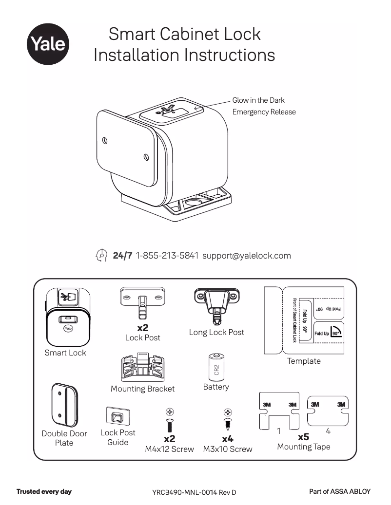 Page 1 of the manual User Manual Yale Smart Cabinet Lock