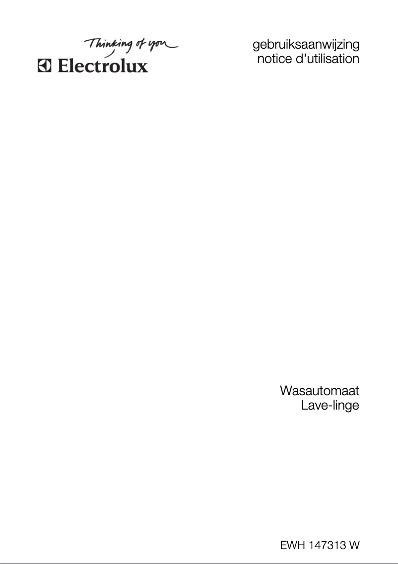 Page 1 de la notice Manuel utilisateur Electrolux EWH147313W