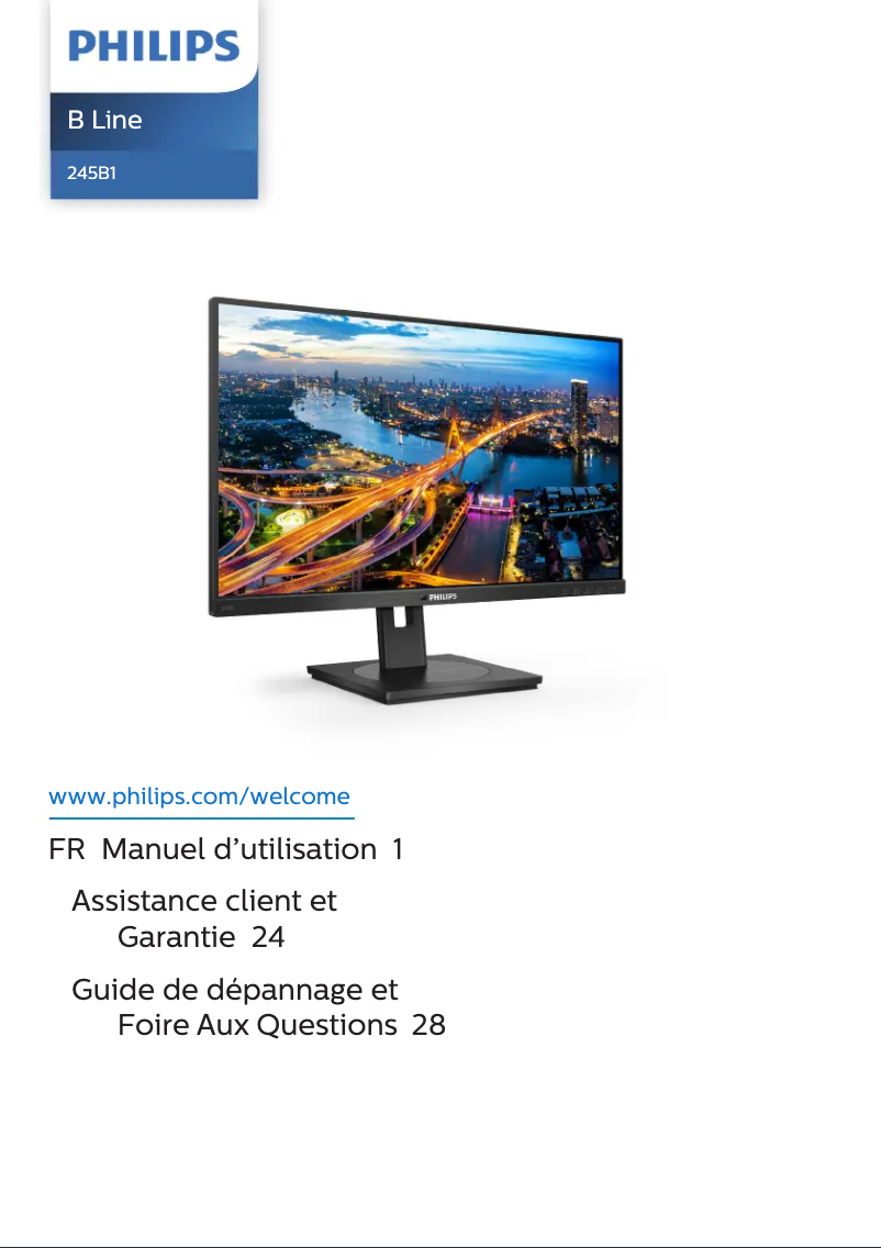 Page n°1 - Manuel utilisateur Philips B Line 245B1