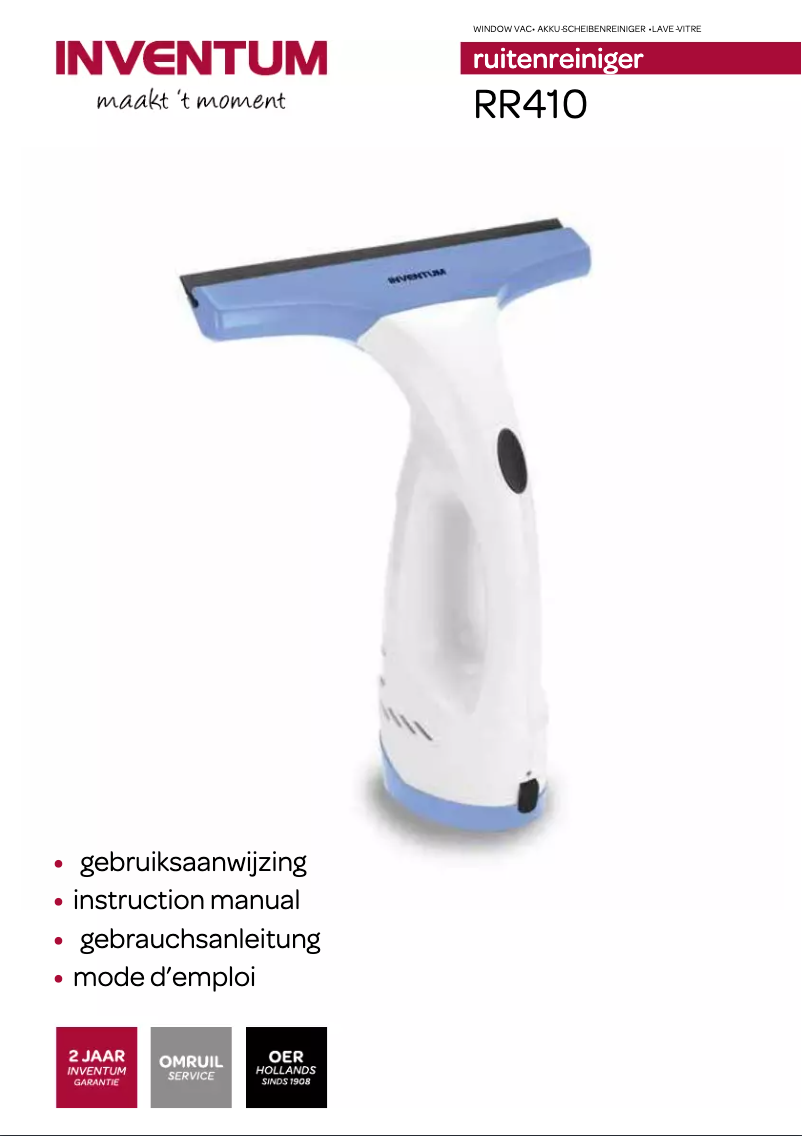 Page 1 de la notice Manuel utilisateur Inventum RR410