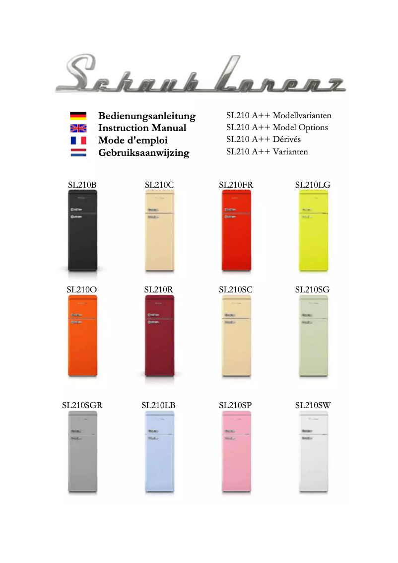 Página 1 del manual Manual de usuario Schaub Lorenz SL210 LG