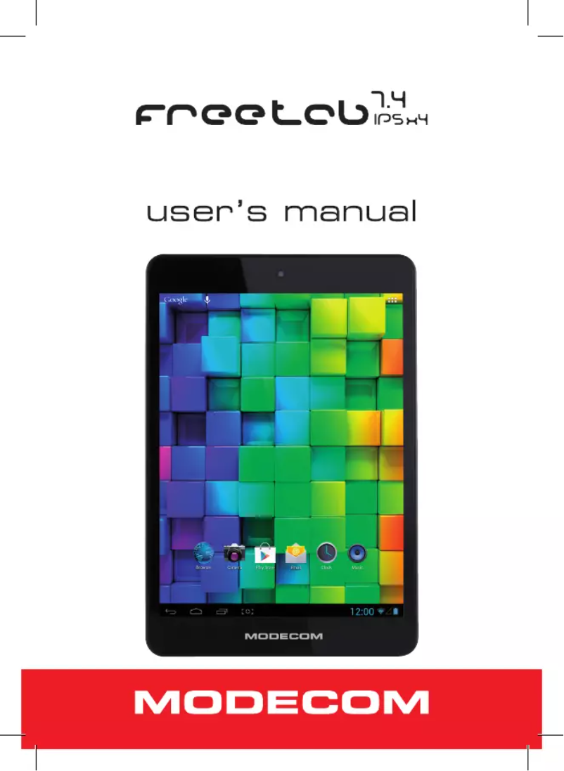 Page 1 of the manual User Manual ModeCom FreeTAB 7.4 IPS X4