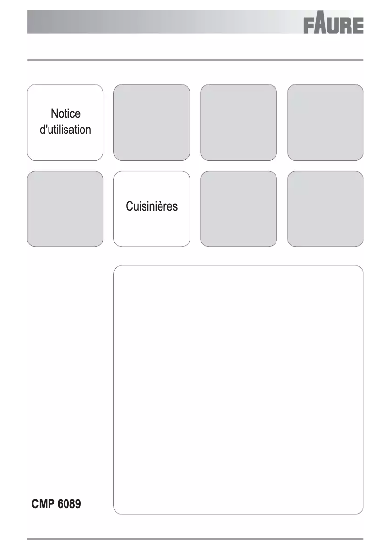 Page 1 de la notice Manuel utilisateur Faure CMP6089X