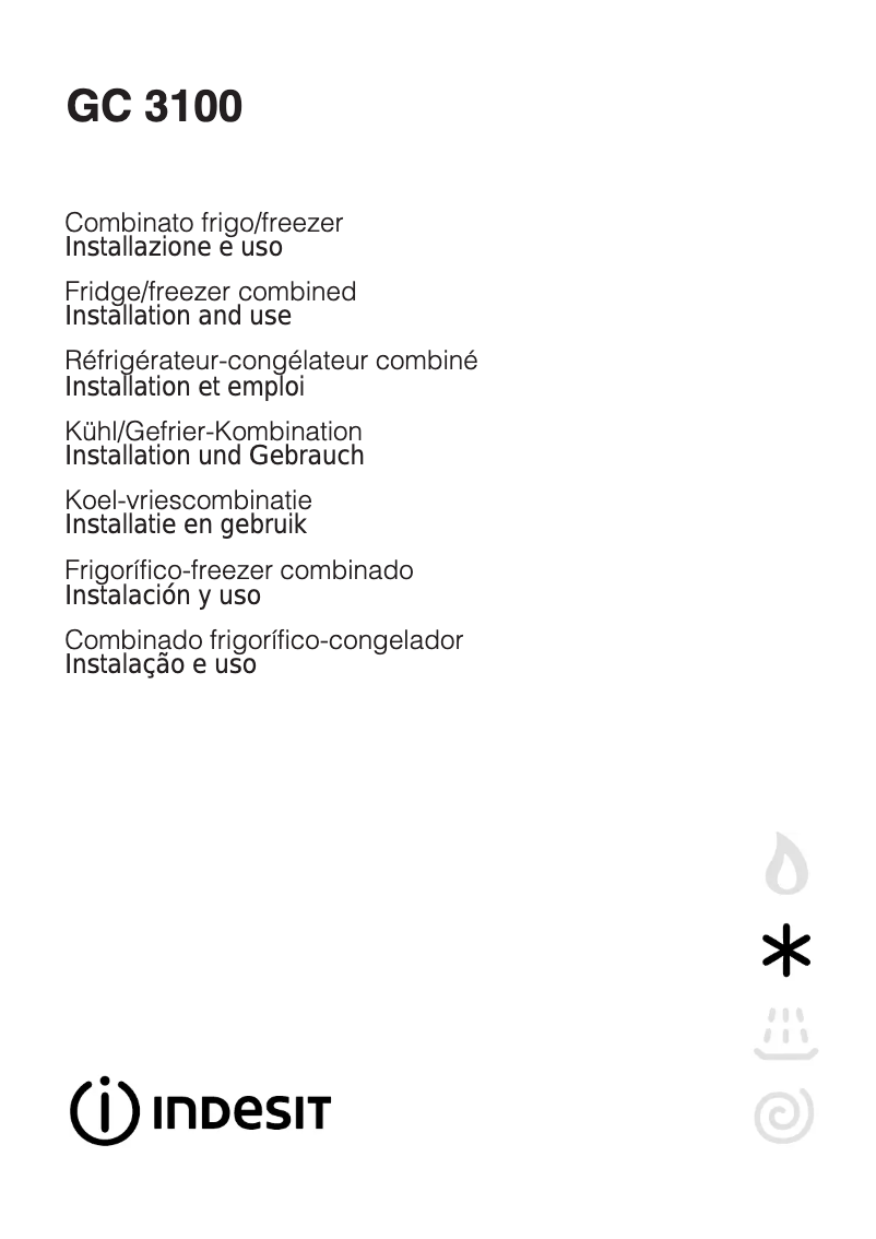 Page 1 de la notice Manuel utilisateur Indesit IN C 3100 G