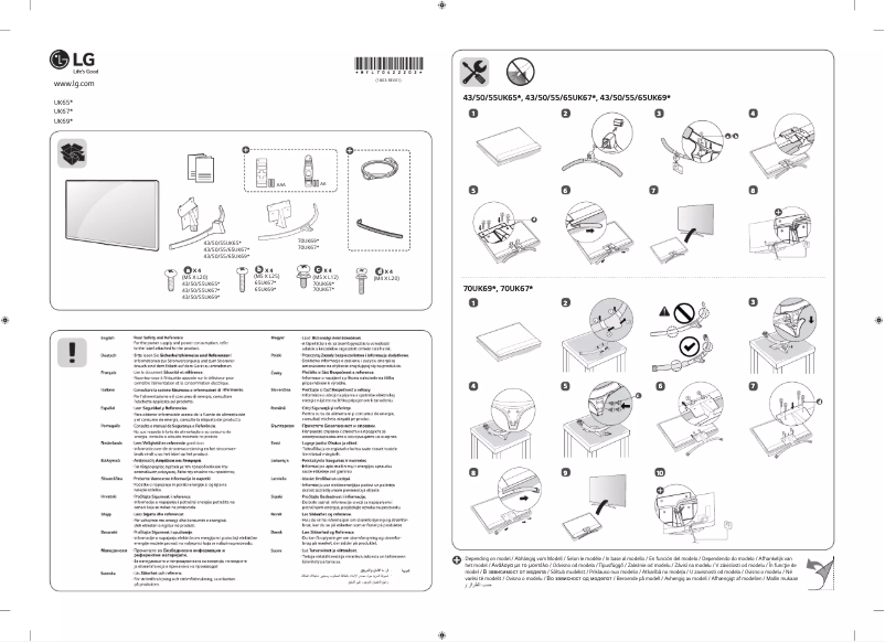 Page 1 de la notice Manuel utilisateur LG 70UK6950PLA