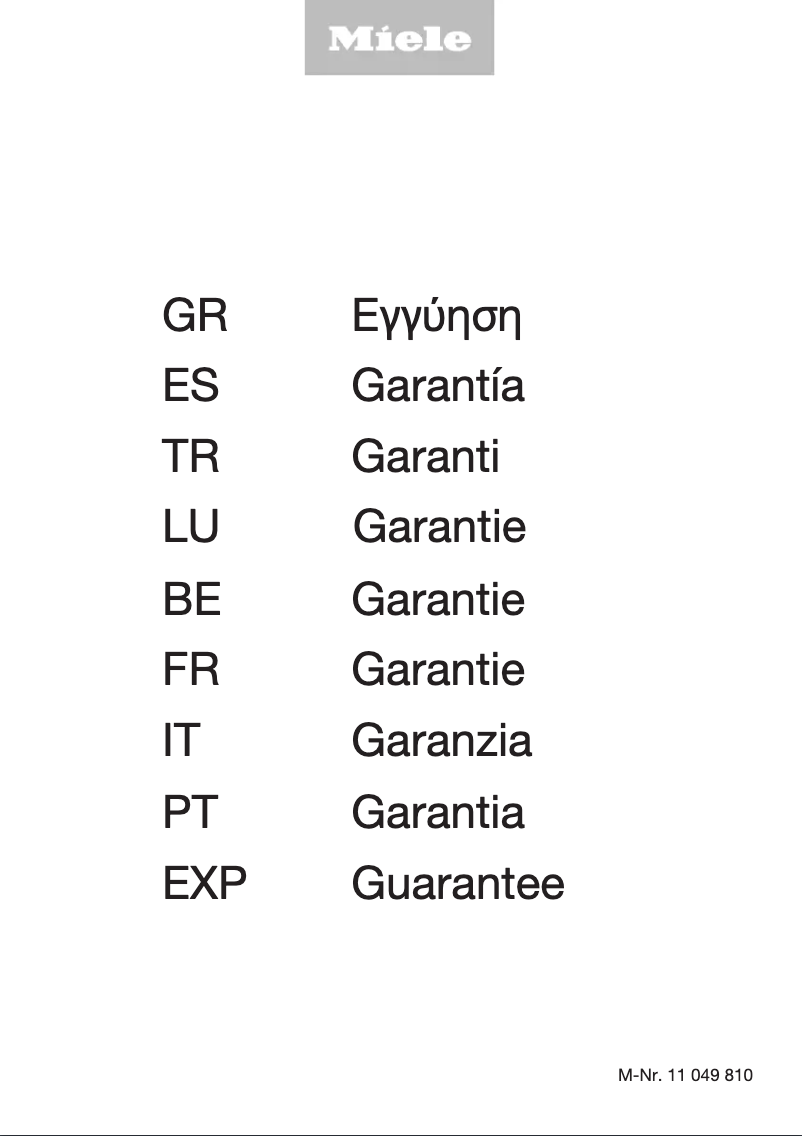 Página 1 del manual Manual de instrucciones Miele G 5022 SCi Selection