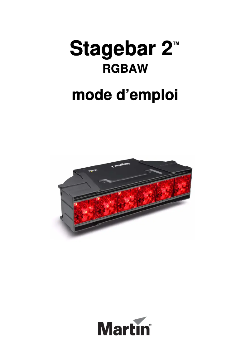 Page 1 de la notice Manuel utilisateur Martin Stagebar 2