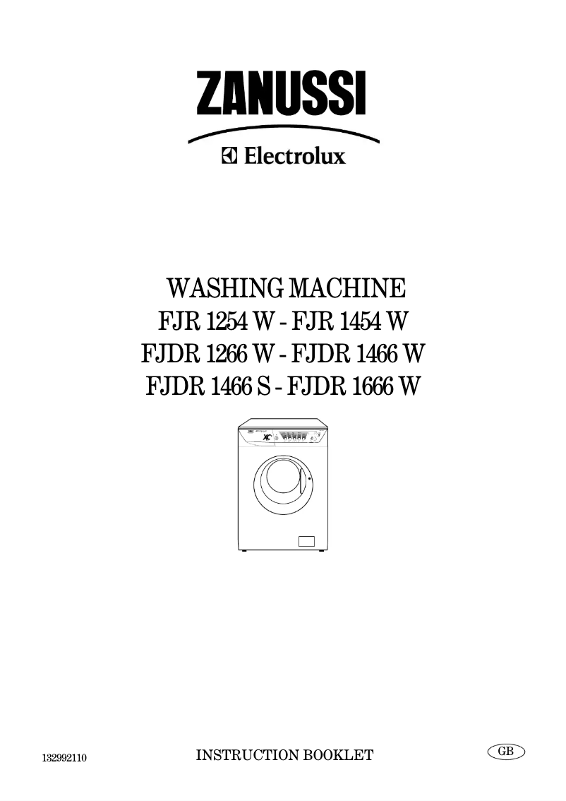 Page 1 de la notice Manuel utilisateur Zanussi-Electrolux FJDR 1666 W