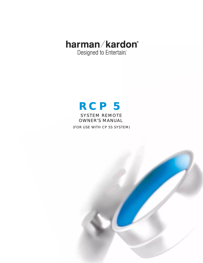 Page 1 de la notice Manuel utilisateur Harman Kardon RCP 5
