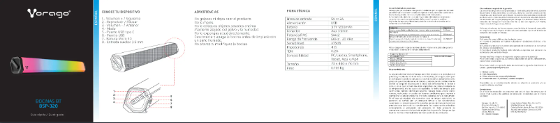 Page 1 de la notice Manuel utilisateur Vorago BSP-320