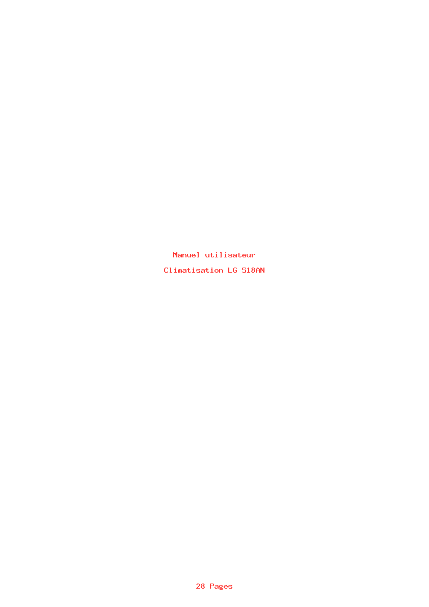 Page 1 de la notice Manuel utilisateur LG S18AN