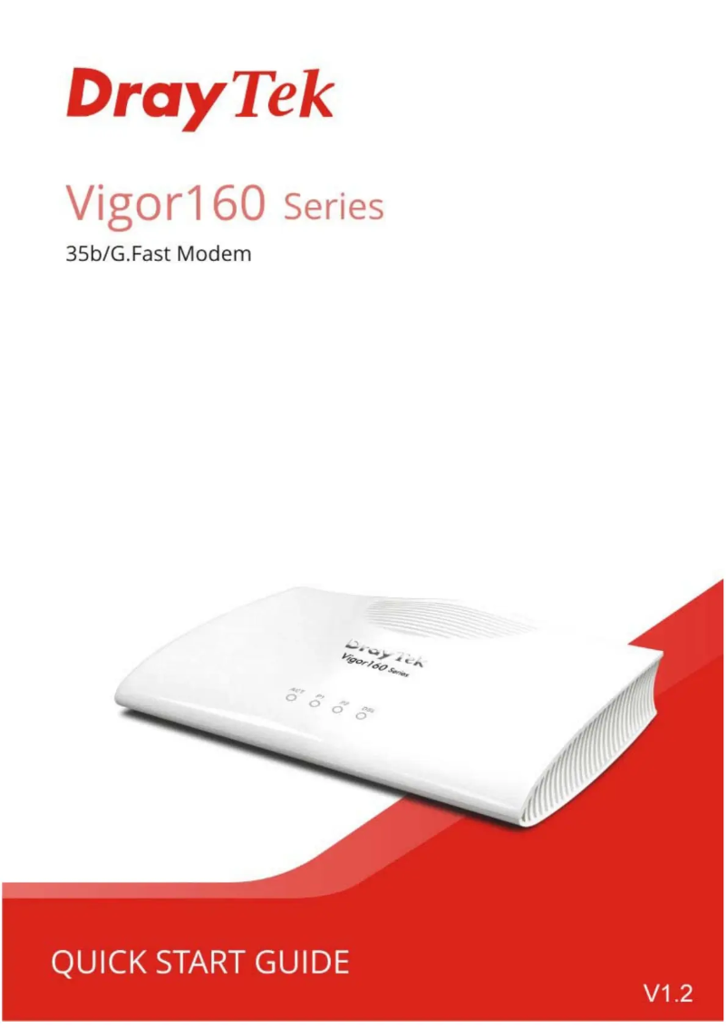 Page 1 de la notice Guide de démarrage rapide Draytek Vigor 166