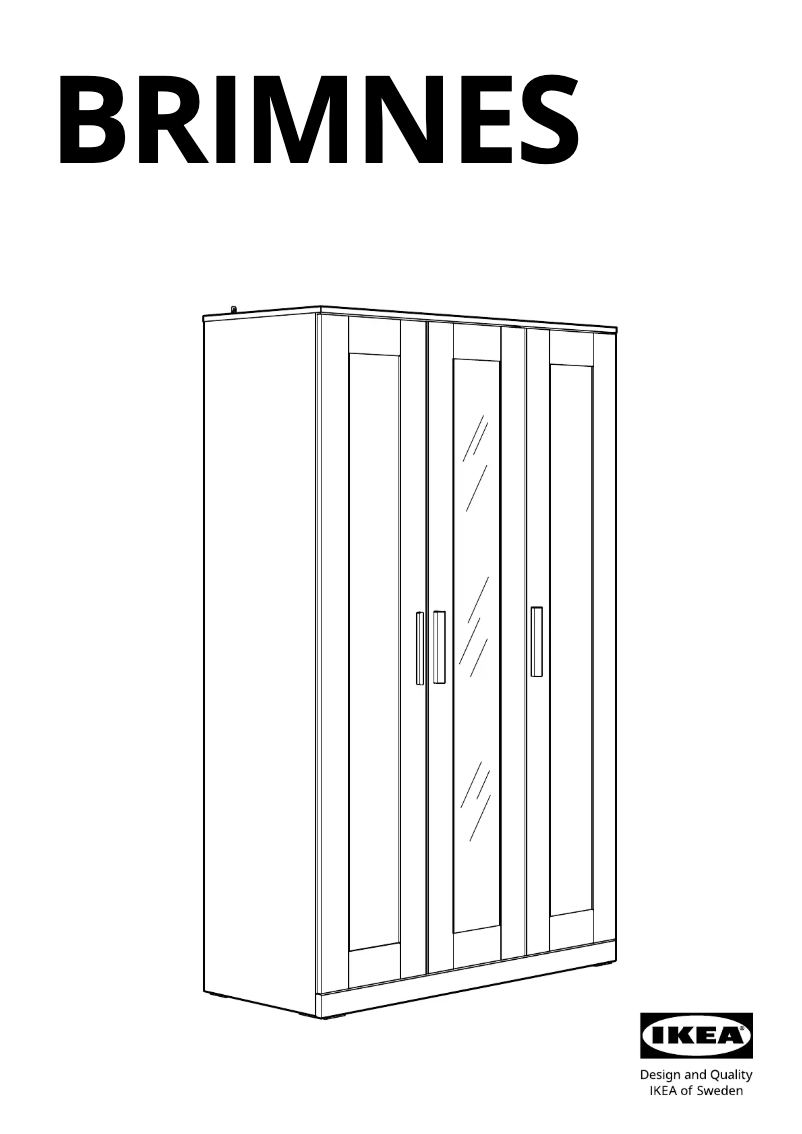 Page 1 de la notice Manuel utilisateur Ikea BRIMNES 905.748.00
