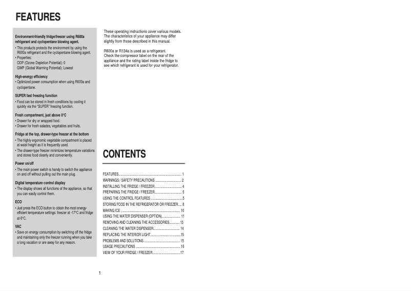 Página 1 del manual Manual de usuario Samsung RL36EBSM