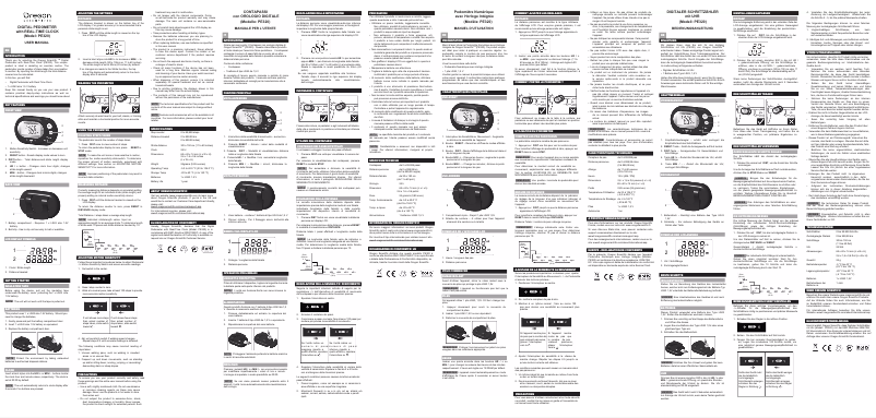 Page 1 of the manual User Manual Oregon Scientific PE320