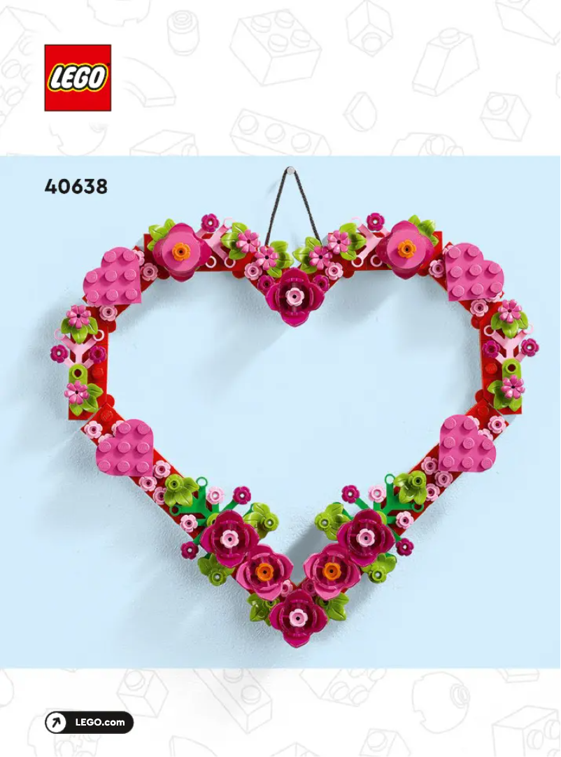 Page 1 de la notice Manuel utilisateur Lego Heart Ornament 40638