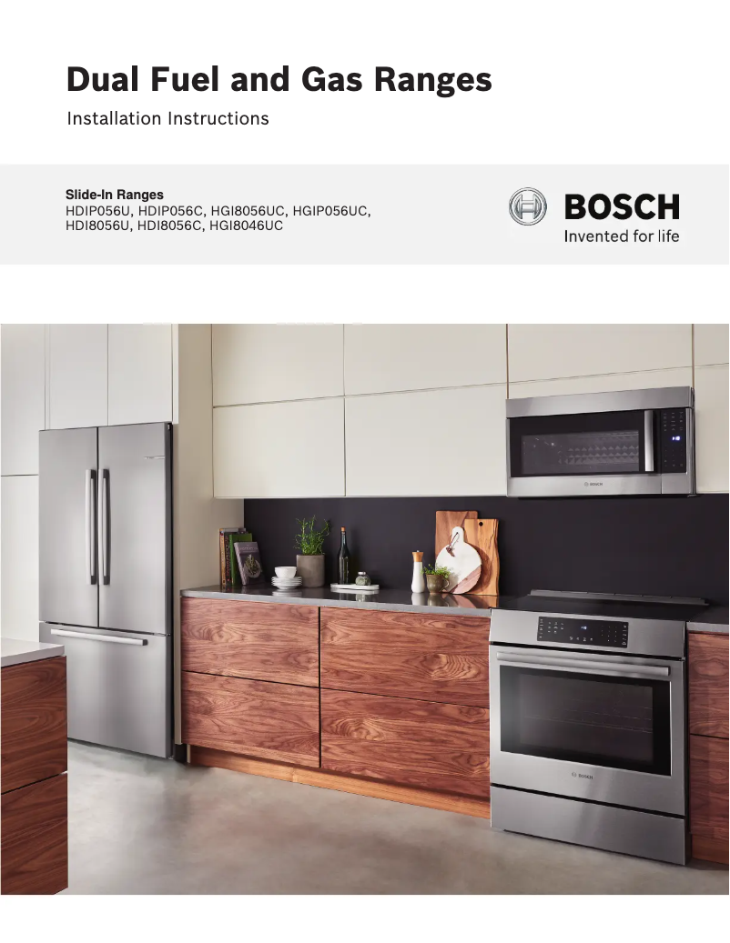 Page 1 de la notice Guide d'installation Bosch HGIP056UC