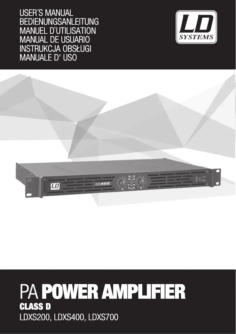 Page 1 de la notice Manuel utilisateur LD Systems XS 700