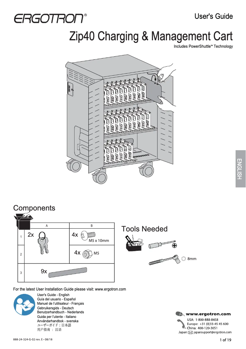 Page 1 of the manual User Manual Ergotron Zip40